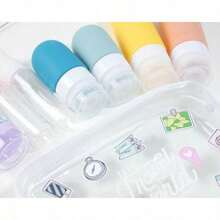 The Yellow Clip - Kit de Botellas de viaje y estuche Artículos de Aseo para Viaje Envases Contenedor a Prueba de Fugas adecuados para Equipaje de Mano Avión 182745393569 - como en la imagen - Ver 3