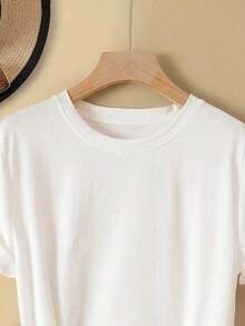 ropa de mujer Camiseta Casual con Estampado de Calaveras Piratas, Espadas, Barco y Bandera, Adecuada para Todas las Temporadas  
 -  camisas de mujer - Blanco - Ver 4