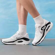 Nike Structure Plus RR 缓震回弹耐用男士运动跑步鞋 - 白色/黑色/銀色 - 查看 8