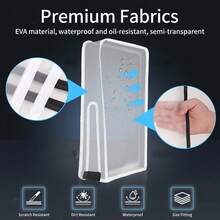 Console Dust Cover, Transparent Protective Case, Dust Bag, Suitable For Disc And Digital Versions, Black/White - View 6