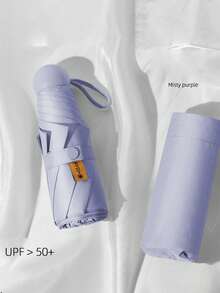1 pezzo Ombrello parasole a capsula, Ombrello da donna con protezione UV, Mini ombrello pieghevole ultraleggero 2 in 1 portatile - A - Visualizzare 12