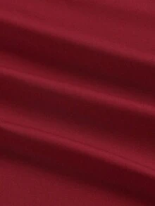 vestidos ajustado de unicolor casuales sin hombros para mujer, aptos para ir al trabajo, exterior, compras - Rojo - Ver 5