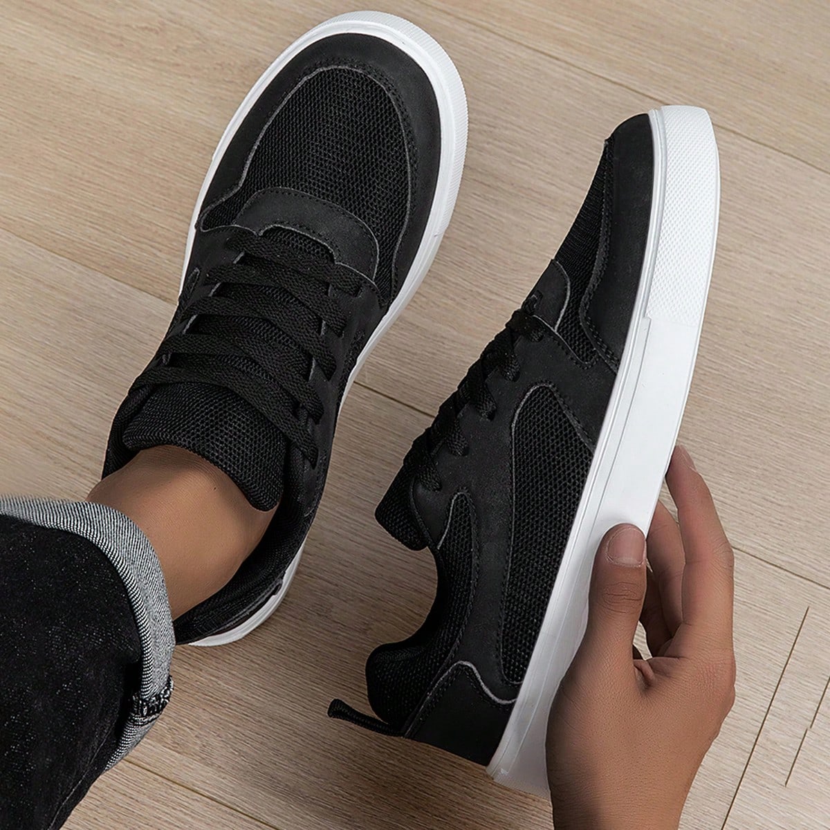 Zapatillas de hombre, zapatos casuales de moda, zapatos de skate con cordones para hombres, zapatos de estilo callejero personalizados para hombres