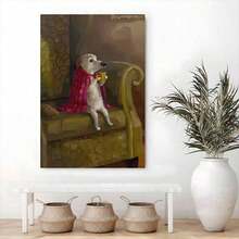1pc,2D Flat,Built-In Framework Without Outer Frame,1 Pc Framed Alison Friend-Ernest Had Been On His Walk-Pet Oil Painting Wall Art Textured Canvas Poster Painting Wall Decor For Bedroom Living Room, Ready To Hang - A - 查看 5