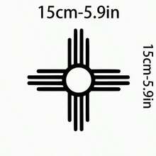 Hình dán decal vinyl hoạt hình biểu tượng cờ bang New Mexico cho cửa kính xe hơi và cản xe - Bề mặt mờ, hình dạng bất đối xứng, tự dính, bề mặt nhựa, sử dụng một lần, dán bên trái. - A - Xem 7