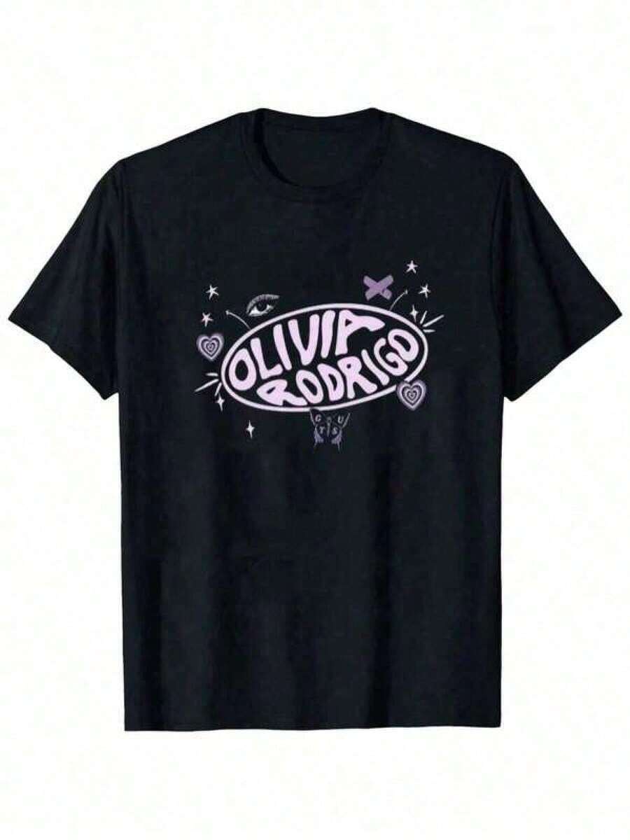 Camisetas Gráficas de Algodón O-Livia RO-Drigo, Ropa de Verano para Mujeres y Hombres, Ropa Urbana Y2k, Ropa para Adolescentes, Camiseta de Olivia Rodrigos, Cantante y Compositora Americana de Música Pop, Camiseta Deportiva Casual Unisex para Hombres y Mujeres, Camiseta 100% Algodón - Olivia Rodr, Ropa para Niños, Top Negro Casual Unisex, Ropa de Vacaciones para Hombres, Conjuntos Familiares a Juego para Adultos y Niños. - Negro - Ver 1
