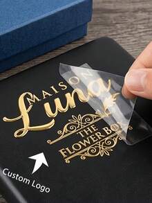10-100pcs Personalized Crystal Label Stickers, UV-DTF Crystal Labels, Cold Transfer Process, Wear-Resistant And Durable, Suitable For Glass Cups, Mirrors, Packaging Boxes, Greeting Cards, Wedding Birthday DIY Decoration, Invisible And Beautiful - A - View 2
