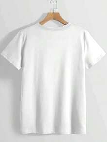 This Loose-Fitting, Breathable Women's Short-Sleeved T-Shirt Features A Pearl And Lotus Print. Made With High-Quality Printing Technology, Its Versatile Design Makes It A Must-Have For Spring And Summer. Stylish And Sophisticated, It's A Perfect Gift For Your Girlfriend Or Mother. Ideal For Summer. - 白色 - 查看 3