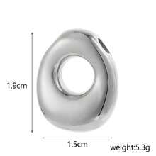 1pc Silver Stainless Steel Initial Pendant, Unisex Keychain Pendant Accessory, Bubble Letter Pendant - Bubble Letters - View 15