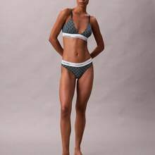 Calvin Klein Calvinklein Icon Cotton Modal Thong Underwear  Women  Panties  100% Cotton Fully Lined Gusset QF8518 - Stratified Sea - 查看 4