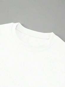 Camiseta de cuello redondo ajustada para mujer talla grande en color morado oscuro - Blanco - Ver 4