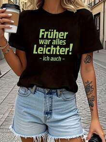 Camiseta de algodón% modelo 2026, tela de alta calidad y peso pesado, diseño de nicho moderno para el verano, camiseta básica sencilla y versátil para el día a día, efecto adelgazante, transpirable y cómoda, adecuada para todos, versátil con cuello redondo y manga corta. - Negro - Ver 7