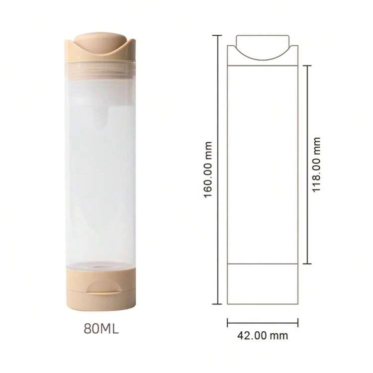 2.71盎司與1.69盎司可重複填充容器，乳霜乳液分裝，擠壓式液體，方便旅行 - 查看 8