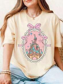 Camiseta Coquette Castle, Camiseta Castillo Mágico, Suéter Magic Kingdom, Camiseta Rosa con Lazo para Niñas, Camiseta con Lazo, Camiseta de Algodón de para Mujer, Camiseta Gruesa y Suave con Cuello Redondo, Camiseta Corta Estampada para Mujer, Top Casual de Estilo Retro Estético Adecuado para Niñas y Mujeres, Camiseta Holgada de Moda de Verano Adecuada para Viajes, Ropa de Calle Diaria, Trabajo o Relajación, Ropa Vintage para Mujer, Camisetas Vintage para Mujer, Camisetas Lindas para Mujer, Camisetas de Algodón para Mujer, Zueco, Camisas de Halloween, Ropa de Verano, Camisetas Casuales Punk Western para Mujer, Atuendo del Cuarto de Julio, Atuendos  Cowboy para Mujer, Ropa% Algodón Y2k, Ropa Gótica Linda para Mujer, Top Blanco y , Tops Vintage de Tela para Mujer, Ropa GótCamiseta Algodón - Albaricoque - Ver 7