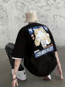 Limited Edition Men's Elegant Short Sleeve T-Shirt [Middle East] Lightweight Cotton - Hitam - View 2