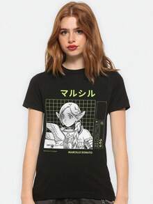 Marcille Donato DELICIOUS IN DUNGEONS T-Shirt, Cotton Tee, Men's Women's Sizes Summer Holiday Outfits,Tops For Women,Summer Tops,Black Tops,Summer Clothes,Party Tops,Funny T Shirts,Men Clothes,Gifts For Men,Girls Clothes,Boys Outfits,Family Matching Outfit,Matching Mum And Daughter Outfit - màu đen - Xem 8
