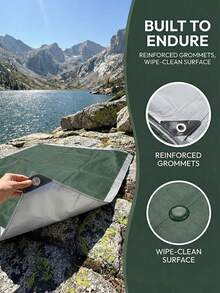 URBANWAVE Waterproof Camping Tent Mat, Portable Foldable Outdoor Ground Blanket With Metal Buckles, Suitable For Picnic, Hiking, Beach - Multicolor - View 3