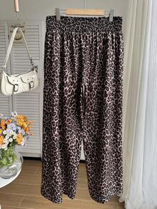 Pantalones casuales nuevos para otoño/invierno 2025, adecuados para salidas, uso diario casual, fiestas, ir al trabajo, volver al colegio, citas, hogar, fiestas de cumpleaños y múltiples ocasiones.Corte relajado, cintura elástica, pierna ancha, - Marrón - Ver 2