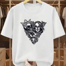 Printed T-Shirt For Men And Women - Putih - View 1