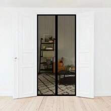 Heavy Duty Magnetic Screen Door - Automatic Sealing Hands-Free Mosquito Net, Pet & Child Friendly, Easy Magnetic Strip Installation, Durable Nylon Material, Bohemian Style, Hand Wash Only, Insect Proof Screen Door | Mesh Divider Door | Durable Nylon Mesh - A - View 5
