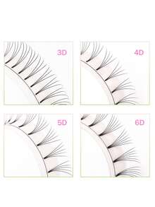 Aguud 240/120pcs Thân ngắn 3D 4D 5D 6D 0.07mm D Curl Chiều dài đơn 8-15mm & Mix Cashmere Chùm mi giả chuyên nghiệp Chùm mi giả dày chuyên nghiệp Nối mi giả chuyên nghiệp - D - Xem 4