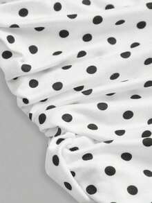 Set de 3 camisetas de mujer con lunares blancos y negros y encaje - Multicolor 3 - Ver 11