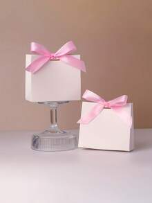 DIY Mini Gift Bag Set - Blank Wedding Gift Boxes - Birthday Party Packaging With Ribbon - - Paper - Wedding Gift Boxes - Decorative Tassel Details - Durable Gift Boxes - Gift Boxes - Christmas - Multicolor - View 3
