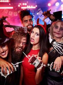 31pcs(1set) Halloween Blood Bags, 1set 10pcs Blood Bags, Includes 1 Funnel, 10 Labels And 10 Clips, Reusable, Vampire Nurse Hospital Theme Party Props, For Holiday Decoration Only - A - View 5