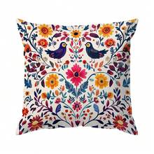 4pcs/Set Retro Pattern Printed Pillow Cover, Single-Sided Printing, Suitable For Living Room, Bedroom, Home Decor, All Seasons - Multicolor - View 12