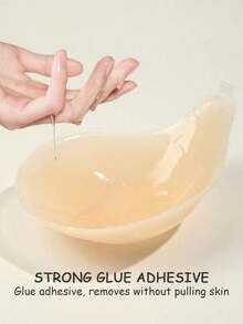 Reusable Silicone Breast Lift Pads, Self-Adhesive Round Nipple Covers, Suitable Large Bust, Strapless, Bust Enhancer Pads D-F Cup - 1對黏性升級 - C - 查看 6