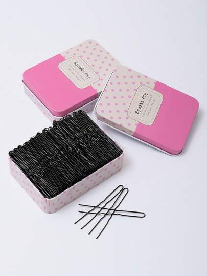 200pcs Black U-Shaped Hair Clips, Fashion Versatile Hair Accessories For Women, Suitable For Casual Daily Use, Hair Styling Tool