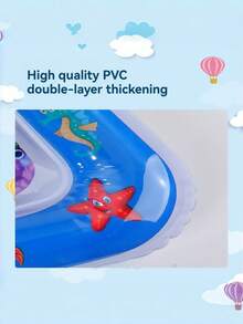 1 pieza Colchoneta inflable para tiempo de barriga con diseño de llenado de agua, para entrenamiento de gateo y agarre de manos de bebés, colchoneta de juego interactivo padre-hijo para niños y niñas - Multicolor - Ver 9