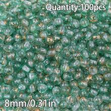 100pcs 8mm Mixed Color Textured Round Beads, Acrylic Loose Beads Suitable For DIY Jewelry Making - Bracelets, Necklaces, Earrings - DIY Brushed Round Beads - View 18
