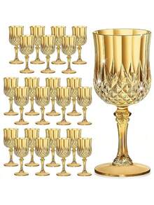 1/2/4/6/12pcs Diamond Textured Wine Glasses, Stemware, Vintage Multi-Color Drinking Cups, Crystal Clear | Suitable For Birthday, Engagement Party Decor, Wedding Banquet, Ideal For Wine, Champagne, Cocktail, Liquor, Juice And Soda, Holiday Outdoor Activities, Back To School Events, Team Building - View 7