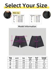 Vintage Distressed Denim Shorts, Sexy Versatile, Summer Wear Casual Black - Black - View 11