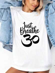 Women'S Casual Crew Neck Sweatshirt With Just Brea_2-3Pure-Cotton - Blanco 3 - Ver 4