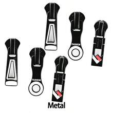 3pcs/6pcs #5 Nylon Metal Resin Zipper Pulls, Black Painted Zipper Sliders For Clothing, Bags, Luggage - Zipper Pulls - View 15