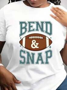 Camiseta de Fútbol para Mujer "Bend And Snap", Camiseta para el Día del Partido de Fútbol, Camiseta Divertida de Fútbol para Mujer, Regalo para Fanática del Fútbol, Regalo para Mamá Futbolista - Blanco - Ver 1