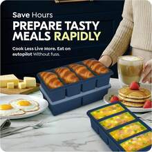 Silicone Soup Freezer Molds With Lids, 2 Cup & 1 Cup Combo, Soup Container Style Trays, Reinforced Steel Rims, Freezing Broth, Meal Prep And Other Dishes, Dishwasher & Oven - 2 Pack - 深藍色 - 查看 8