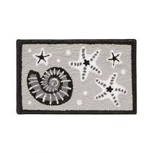 1 pieza Alfombra decorativa con tema de paisaje natural, alfombra rectangular con patrón de conchas de playa y océano, adecuada para decoración del hogar, regalos de vacaciones, alfombra decorativa, perfecta para el Día de San Valentín, Pascua, Acción de Gracias, Día de San Patricio, Día de la Madre - D - Ver 6