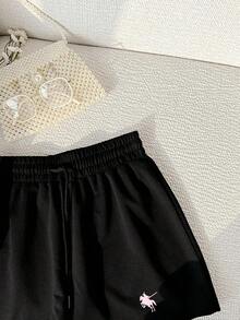 Conjunto de camiseta con estampado de corazón bordado y pantalones cortos de cintura elástica para mujer talla grande, adecuado para deportes al aire libre, gran regalo para mujeres, hermanas, madres, Día de la Madre, Día de San Valentín, conjunto - Multicolor 3 - Ver 5