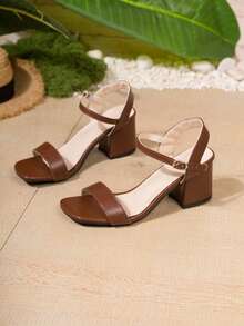 Giày cao gót đen nữ, dép bít mũi nhọn bằng da lộn có quai hậu, dép cao gót. - màu nâu - Xem 7