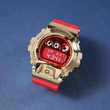 Casio G-Shock, GM-6900CX-4PFN Watch, Red Gold Year Of The Ox Limited Watch, 200m Waterproof Shockproof Watch, LED Backlight Sport Watch, Resin Band Watch, Limited Edition Street Wristwatch, Red Gold Contrast Sport Watch, Metal Case Resin Band Watch, Unisex Wristwatch, New Year Zodiac Watch, Limited Collection Casual Digital Watch - one-size - View 5