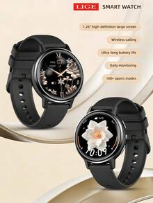 LIGE New Round Dial Silicone Strap Smartwatch, Daily Waterproof, Multiple Sports Functions, Activity Tracking, Weather Forecast, Call Reminder, Customizable Dial, Fashion Multi-Function Sports Smartwatch For Men And Women - View 15