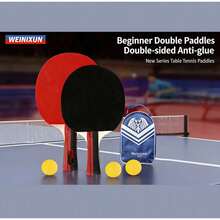 Set de raquettes de tennis de table professionnelles - Produits d'origine pour l'entraînement et la production, grandes raquettes de tennis de table très flexibles - 2105-A - Voir 4