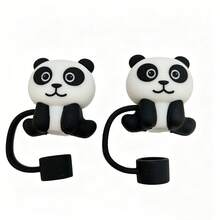 10mm Panda Straw Dust Cap, Cup Straw Dust Cover, Cup Decoration Accessory - Multicolor - View 9