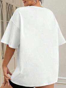 Nueva Llegada 2026 Camiseta de Verano para Mujer 100% Algodón Camiseta Cristiana con Estampado 'La Vida Me dio Limones, Pero Mi Jesús Hace Limonada' Camiseta con Limones Bonitos 'Dios Me Cubre las Espaldas' Regalo para Adolescentes Camiseta de Fe Casual de Manga Corta para Mujer Blusas para Mujer Camisa - Blanco - Ver 3