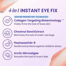 Ready To Ship Immediately 2 Tubes GOPURE⁢ NEW Instant Lift Eye Gel - For The Look Of Puffiness & Bags, Wrinkles, Fine Lines And Dark Circles, Anti Aging Skin Care For Men & Women With Collagen Targeting Biotech Under Eye Brightener - 10ml - 查看 5