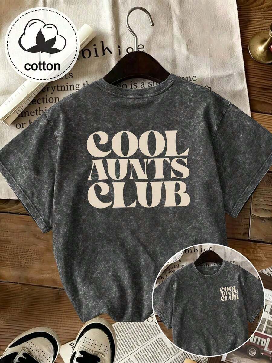 Camiseta de manga corta con estampado de gato interesante, top de diseño exclusivo y lindo, camiseta para mujer de talla grande, camiseta de algodón lavado, ropa casual de talla grande para mujer, tela con estampado de copos de nieve, top casual de cuello redondo cómodo de talla grande, camiseta vintage desgastada, ropa de mujer de talla grande, ropa de primavera/verano - Negro 4 - Ver 1