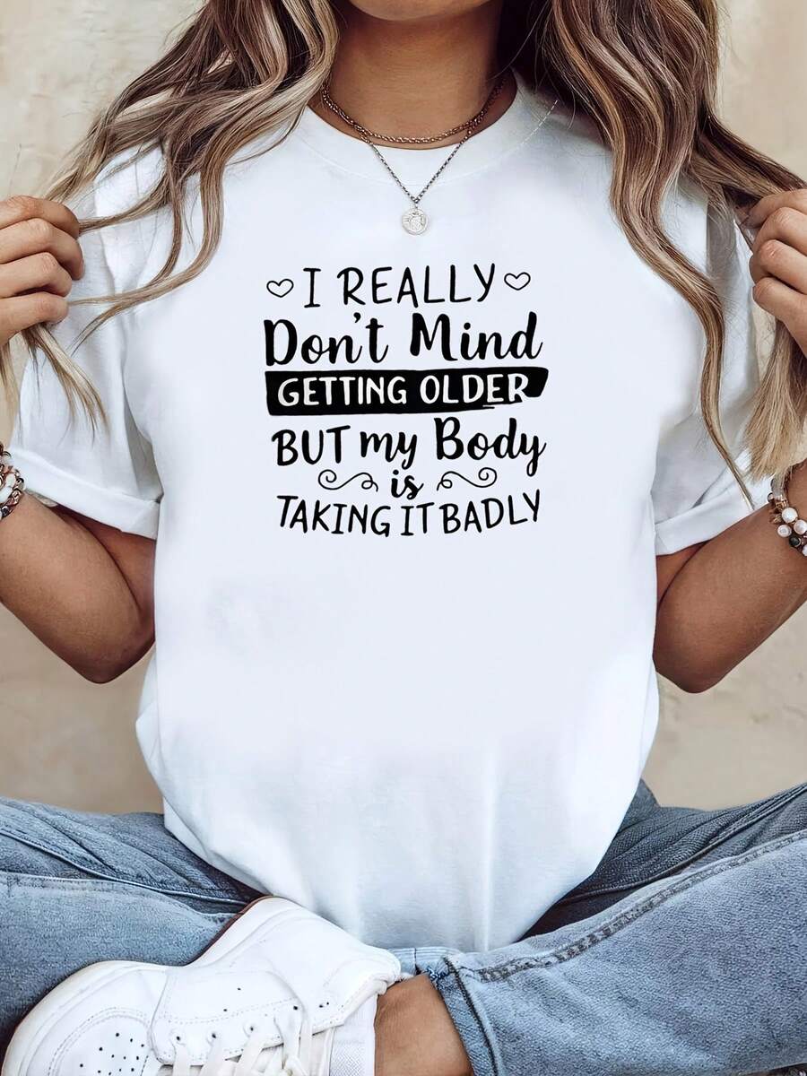 Camiseta de algodón% modelo 2026, tela de alta calidad y peso pesado, diseño de nicho moderno para el verano, camiseta básica sencilla y versátil para el día a día, efecto adelgazante, transpirable y cómoda, adecuada para todos, versátil con cuello redondo y manga corta. - Blanco - Ver 1